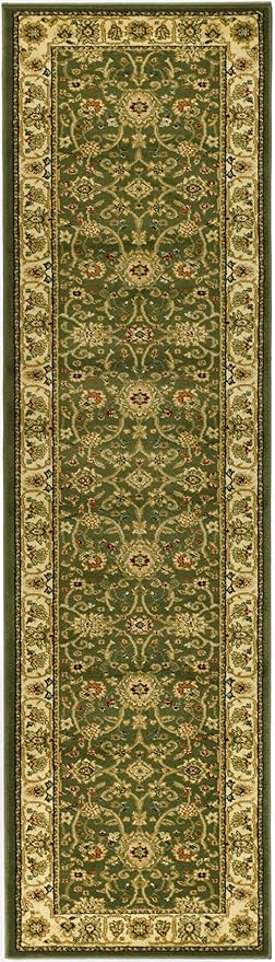 SAFAVIEH Lyndhurst Collection Runner Rug - 2'3" x 20', Sage & Ivory, Traditional Oriental Design, Non-Shedding & Easy Care, Ideal for High Traffic Areas in Living Room, Bedroom (LNH212C)