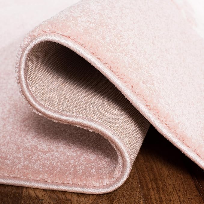 SAFAVIEH Carousel Kids Collection Area Rug - 8' x 10', Pink & Ivory, Non-Shedding & Easy Care, Ideal for High Traffic Areas for Boys & Girls in Playroom, Nursery, Bedroom (CRK163P)