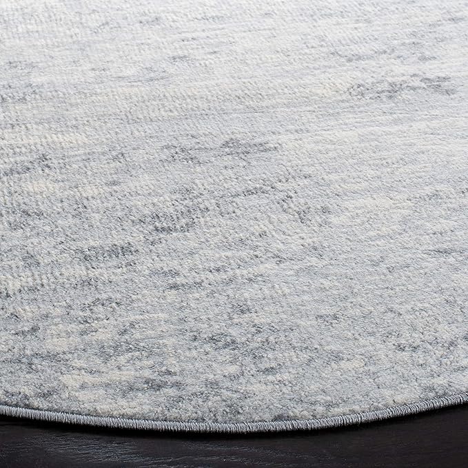 SAFAVIEH Brentwood Collection Area Rug - 12' Round, Ivory & Grey, Modern Abstract Design, Non-Shedding & Easy Care, Ideal for High Traffic Areas in Living Room, Bedroom (BNT822A)