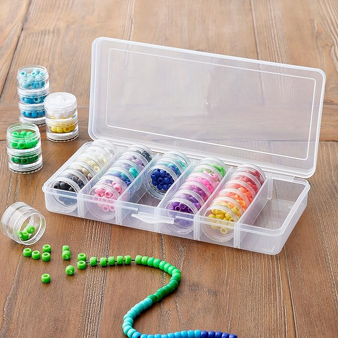 Simply Tidy 12 Pack: Bead Storage Box with 6 Container Stacks by Bead Landing™