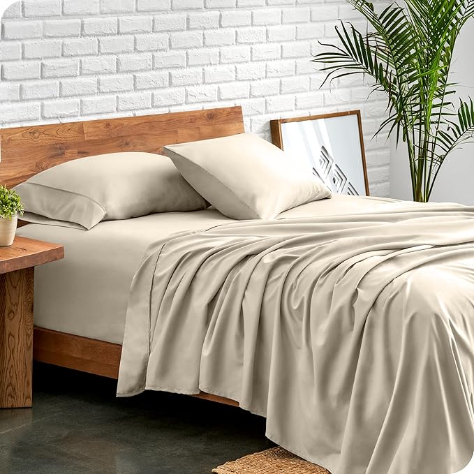Split Head Flex King Sheet Set 4-Piece - Ultra-Soft Microfiber Deep Pocket