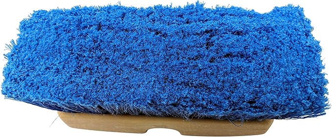 8 Inch Blue Obround Medium Soft Flow Through Scrub Brush with Flagged Ends for Car and House Cleaning, Car Wash Brush for RV's and Larger Vehicles.