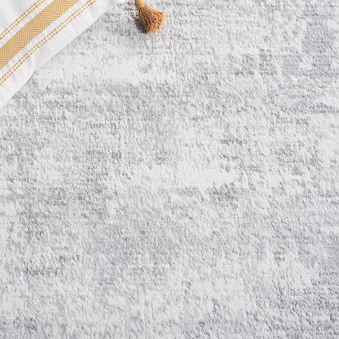 SAFAVIEH Amelia Collection Area Rug - 6' x 9', Ivory & Light Grey, Modern Abstract Design, Non-Shedding & Easy Care, Ideal for High Traffic Areas in Living Room, Bedroom, Dining (ALA700F-6)