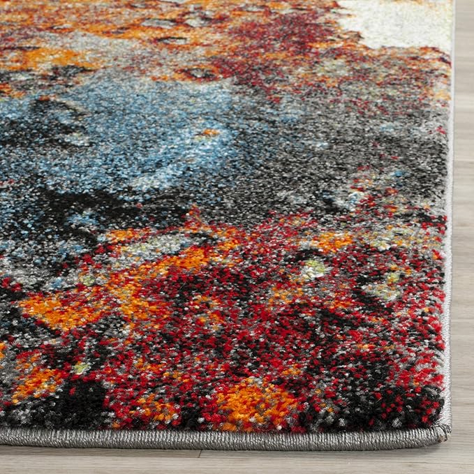 SAFAVIEH Glacier Collection 12' x 15' Blue/Multi GLA125B Modern Abstract Non-Shedding Living Room Bedroom Dining Home Office Area Rug