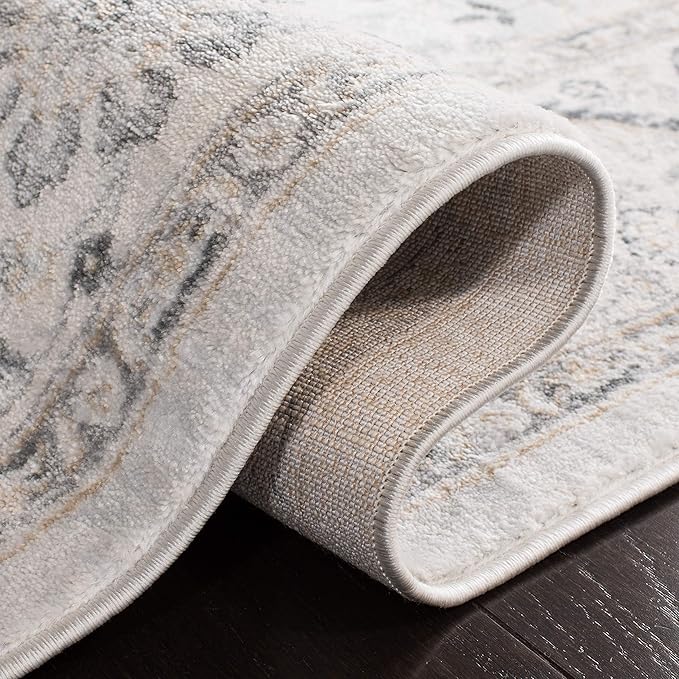 SAFAVIEH Isabella Collection Accent Rug - 2'2" x 4', Light Grey & Cream, Oriental Design, Non-Shedding & Easy Care, Ideal for High Traffic Areas in Entryway, Living Room, Bedroom (ISA912F)