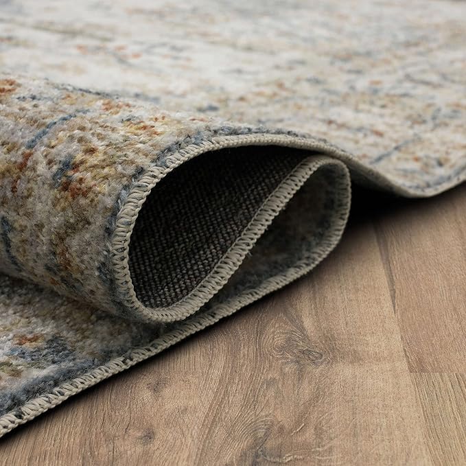 Mohawk Home Daphne Floral Ornamental Cream 2' x 8' Area Rug Perfect for Living Room, Dining Room, Office