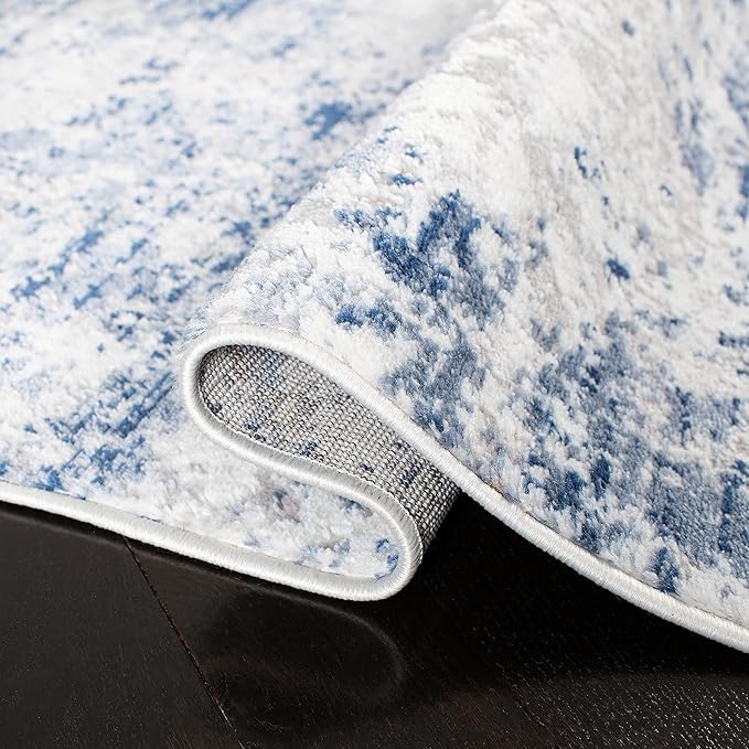 SAFAVIEH Amelia Collection Accent Rug - 2'2" x 4', Navy & Grey, Modern Abstract Design, Non-Shedding & Easy Care, Ideal for High Traffic Areas in Entryway, Living Room, Bedroom (ALA705N)