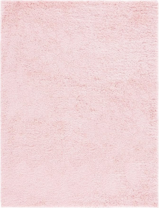SAFAVIEH Lindsay Shag Collection Area Rug - 4' x 6', Pink, Contemporary Design, Ideal for High Traffic Areas in Living Room, Bedroom & Dining Room (LNS560U-4)