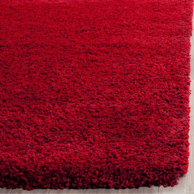 SAFAVIEH Santa Monica Shag Collection 3' x 5' White SGN725 Solid Non-Shedding Living Room Bedroom Dining Room Entryway Plush 2-inch Thick Area Rug