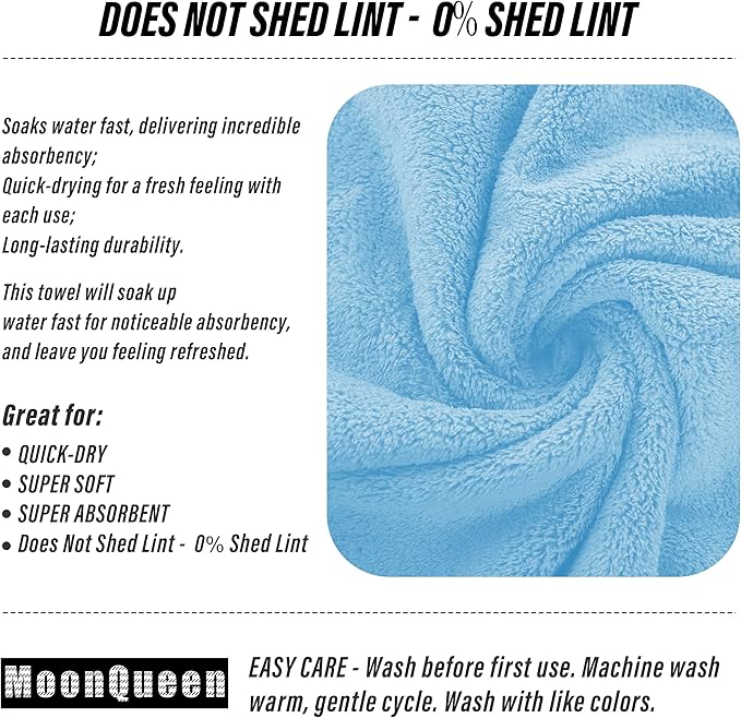 18 Pack Premium Hand Towels - Quick Drying - Microfiber Coral Velvet Highly Absorbent Towels - Multipurpose Use as Hotel, Bathroom, Shower, Spa, Hand Towel 16 x 28 inches (Aquamarine)
