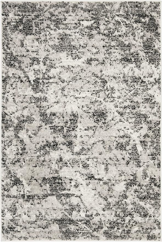 SAFAVIEH Skyler Collection 2' x 4' Charcoal / Ivory SKY186L Modern Abstract Non-Shedding Entryway Living Room Foyer Bedroom Accent Rug