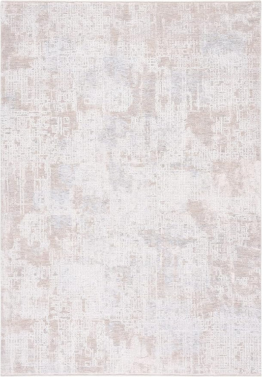 SAFAVIEH Marmara Collection Accent Rug - 2'6" x 4', Grey & Beige Blue, Modern Design, Non-Shedding & Easy Care, Ideal for High Traffic Areas in Entryway, Living Room, Bedroom (MRM314F)