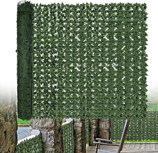 Artificial Ivy Privacy Fence Screen: 120 "x 80" (67 Sqft) Anti-Ultraviolet Artificial Hedge Grass Wall, Used for Indoor and Outdoor Green Background, Garden Greening Decoration