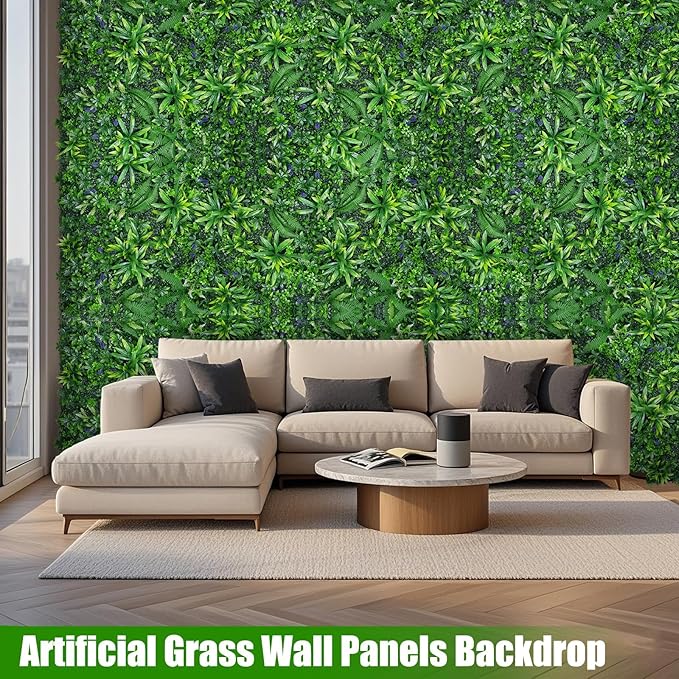 Grass Wall Panels, 40"x120"(33.33 SQFT) Hedge Boxwood Roll Backdrop with UV-Resistant, Fake Greenery Plant Decor for Outdoor Indoor Patio Garden Backyard