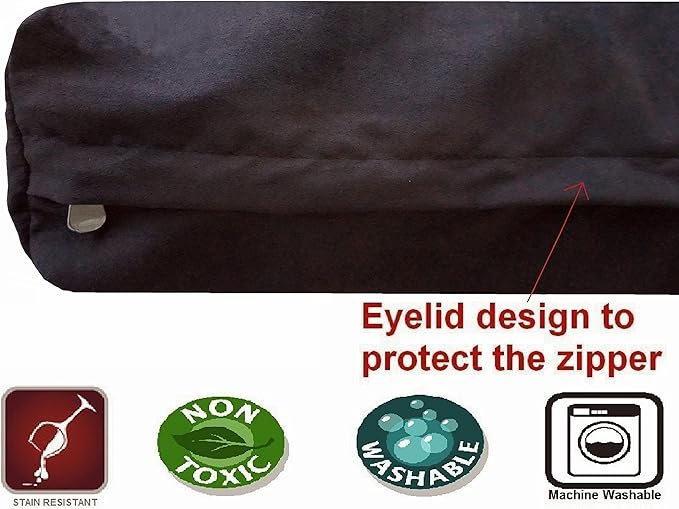 Dogbed4less Waterproof Orthopedic Cooling Memory Dog Bed for Large and Extra Large Dogs, Suede Espresso Color, Jumbo 55X47X4 Inches