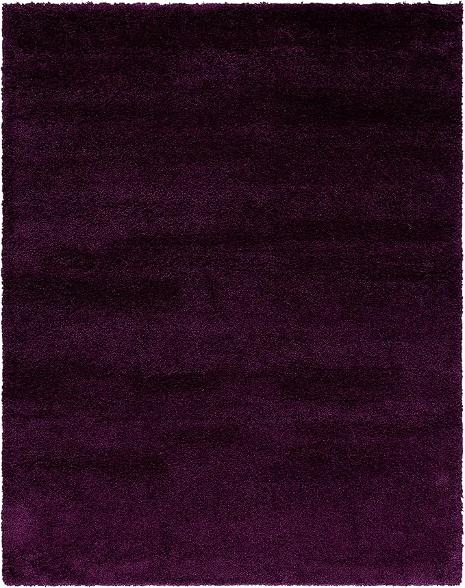 SAFAVIEH Santa Monica Shag Collection 9' x 12' Purple SGN725 Solid Non-Shedding Living Room Bedroom Dining Room Entryway Plush 2-inch Thick Area Rug