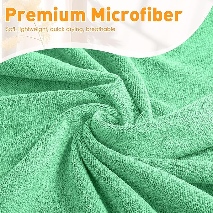 4 Pcs Hot Yoga Towels Bulk Non Slip Microfiber Anti Slip Absorbent Multicolor Wicking Pilates Yoga Mat Towel for Women Men Pilates, 27" x 72" (Vivid)