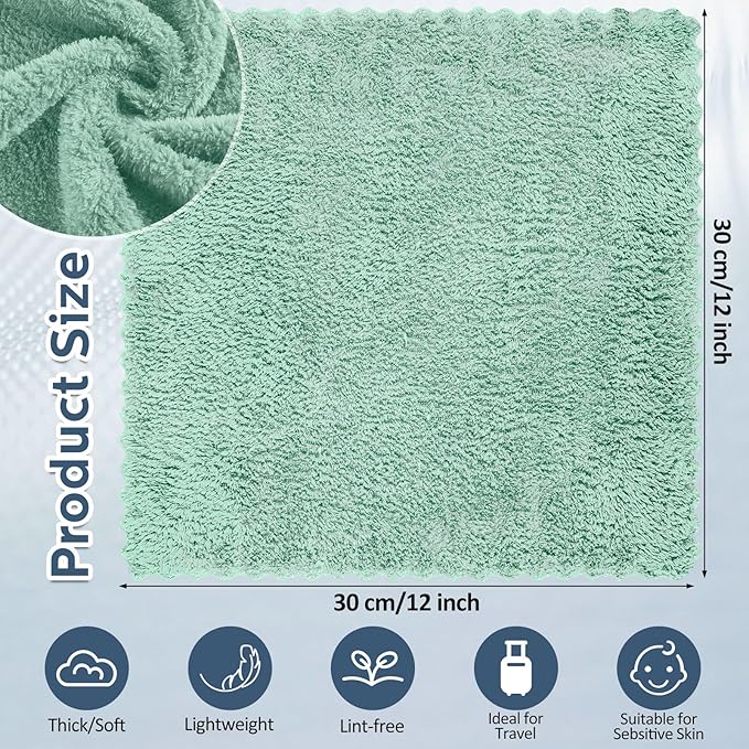 100 Pcs Washcloths Bulk Quick Drying Bathroom Wash Clothes 12 x 12 Inch Face Towels Microfiber Soft Hand Towel for Your Body Spa Fingertip(Multicolor)