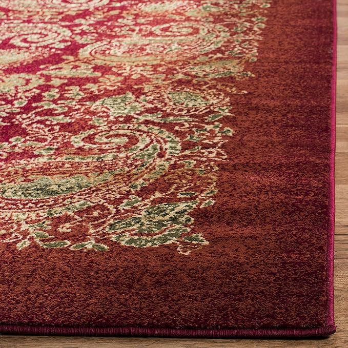 SAFAVIEH Lyndhurst Collection Runner Rug - 2'3" x 12', Red & Multi, Traditional Paisley Design, Non-Shedding & Easy Care, Ideal for High Traffic Areas in Living Room, Bedroom (LNH224B)