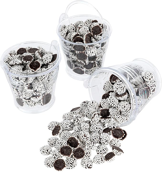 Hammont Pail Shaped Acrylic Candy Boxes - 12 Pack - 2.16"x2.5"- Perfect for Weddings, Birthdays, Party Favors and Gifts | Designer Cute Clear Lucite Plastic Treat Containers
