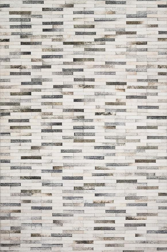 Loloi Maddox Collection MAD-01 Ivory/Grey 3'-6" x 5'-6" Accent Rug