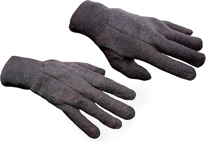 G & F Products Heavy Duty Cotton Jersey Work Gloves, Knit Wrist, Clute Cut, Durable, Comfortable, Multipurpose for Cleaning, Material Handling, Landscaping, Shoveling and All-Day Use, Large 12 Pair