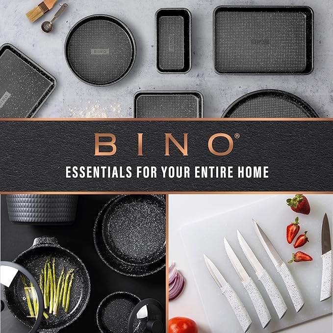 BINO l Plastic Storage Baskets, XLarge - Grey | THE BLOSSOM COLLECTION l Multi-Use Organizer Bin l Built-in Handles l Plastic Woven Basket for Organizing l Pantry & Home Organizing Basket