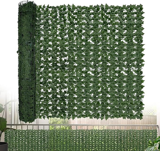 Artificial Ivy Privacy Fence Screen: 200 "x 60" (84 Sqft) Anti-Ultraviolet Artificial Hedge Grass Wall, Used for Indoor and Outdoor Green Background, Garden Greening Decoration