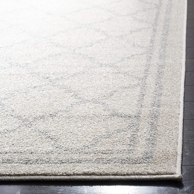 SAFAVIEH Amherst Collection Runner Rug - 2'3" x 13', Beige & Light Grey, Moroccan Trellis Design, Non-Shedding & Easy Care, Ideal for High Traffic Areas in Living Room, Bedroom (AMT422E)