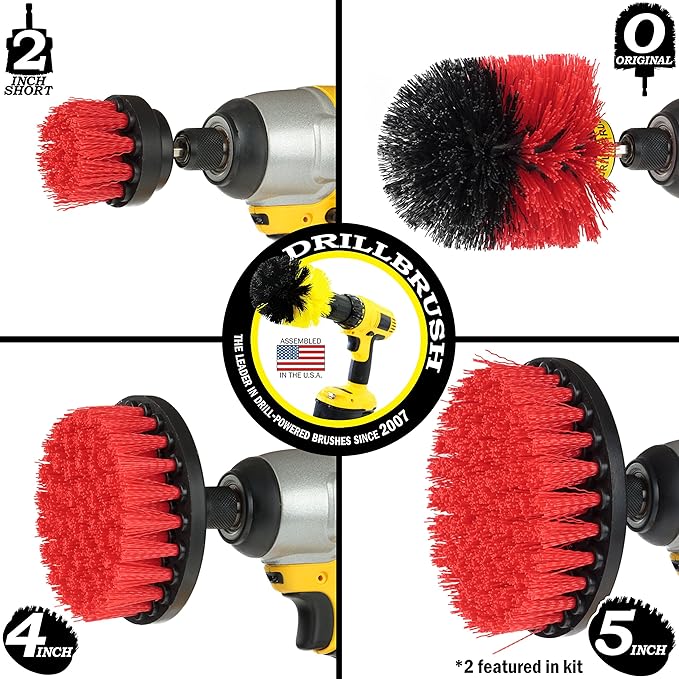 Outdoor Cleaning Supplies - Bird Bath Brush - Garden Statues Cleaning Kit - Outdoor Water Fountain Cleaning Brush - Headstone Restoration Brush Kit - Outdoor Granite Cleaner - Concrete Cleaning Brush