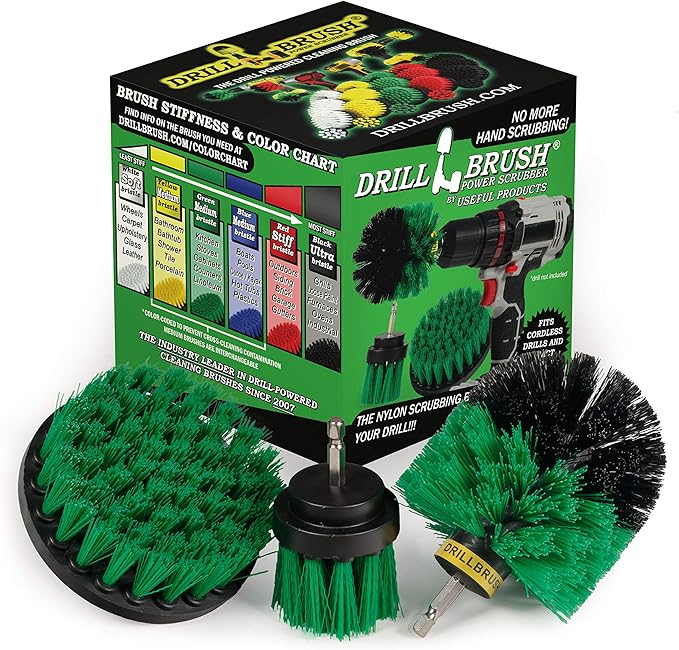 Drill Brush – Drill Brush Attachment – Drill Brush Power Scrubber – Drill Brush Set - Nylon Drill Brush - Drill Brush Scrubber - Drill Brush Cleaner - Grout Drill Brush - Drill Brush Kit