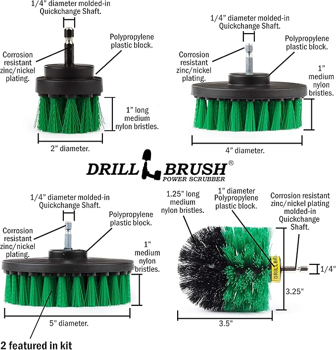 Kitchen Cleaning Supplies - Household Kitchen Cleaners - Drill Brush Kitchen Accessories - Oven Cleaning Tool - Stove Burners Cleaning Kit - Cast Iron Cleaning Kit - Home Cooktop Cleaning Brushes Kit