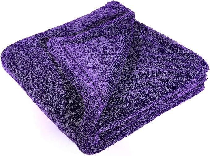 Car Drying Towel, Rinse Free Microfiber Towel for Car Detailing, 1200 GSM, Double Sided, Large Microfiber Towels for Car Drying, Plush Car Wash Towels (3, 24" x 36")
