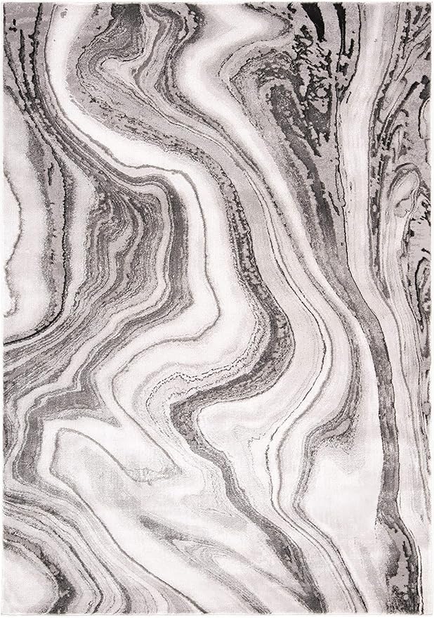 SAFAVIEH Craft Collection Accent Rug - 4' x 6', Grey & Silver, Modern Abstract Design, Non-Shedding & Easy Care, Ideal for High Traffic Areas in Entryway, Living Room, Bedroom (CFT819G)