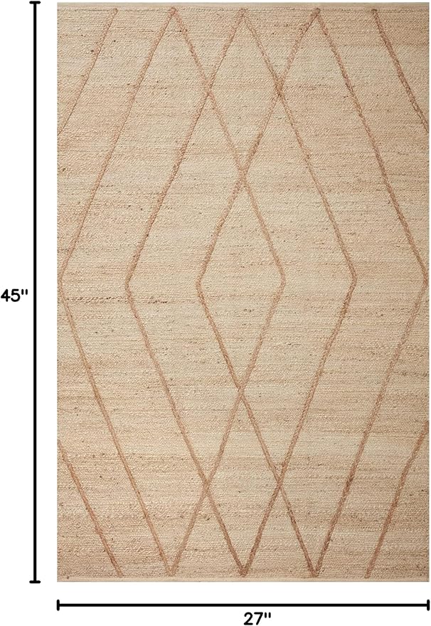 Loloi Bodhi Collection BOD-02 Ivory/Natural 2'-3" x 3'-9" Accent Rug