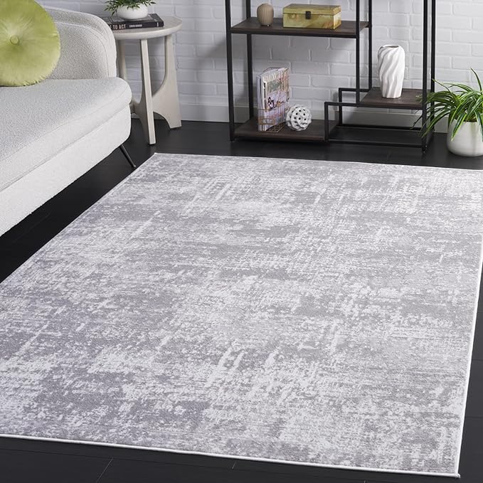 SAFAVIEH Area Rug 8x10 - Amelia Collection - Large - Ivory & Stone Grey, Modern Design, Non-Shedding & Easy Cleaning, Ideal for Living Room, Bedroom, Office, Dining Space (ALA700E)
