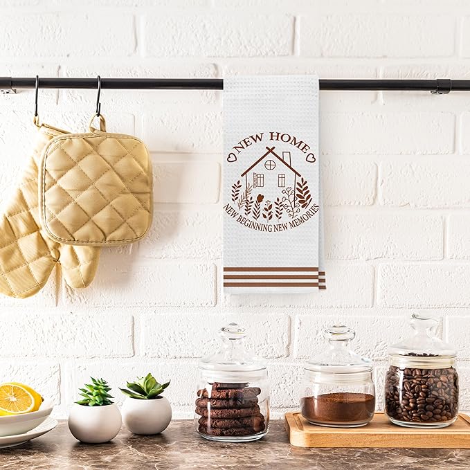New Home Gifts Kitchen Towels, House Warming Gifts New Home Decorative Hand Towels for Bathroom Kitchen, Housewarming Gift Dish Tea Towels Drying Cloth, 16x24 Inch