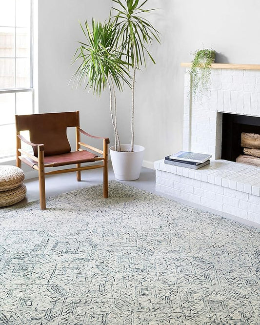 Loloi II Ziva Collection ZV-03 Bluestone 2'-6" x 7'-6" Runner Rug