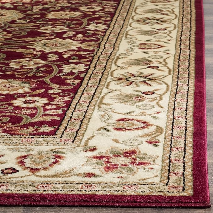 SAFAVIEH Lyndhurst Collection Runner Rug - 2'3" x 12', Red & Ivory, Traditional Oriental Design, Non-Shedding & Easy Care, Ideal for High Traffic Areas in Living Room, Bedroom (LNH212F)