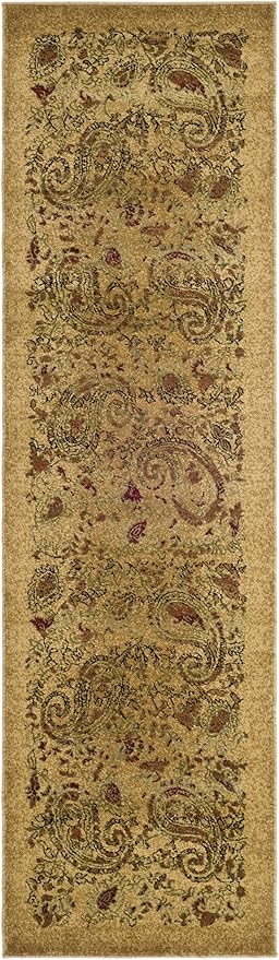 SAFAVIEH Lyndhurst Collection Runner Rug - 2'3" x 14', Beige & Multi, Traditional Paisley Design, Non-Shedding & Easy Care, Ideal for High Traffic Areas in Living Room, Bedroom (LNH224A)