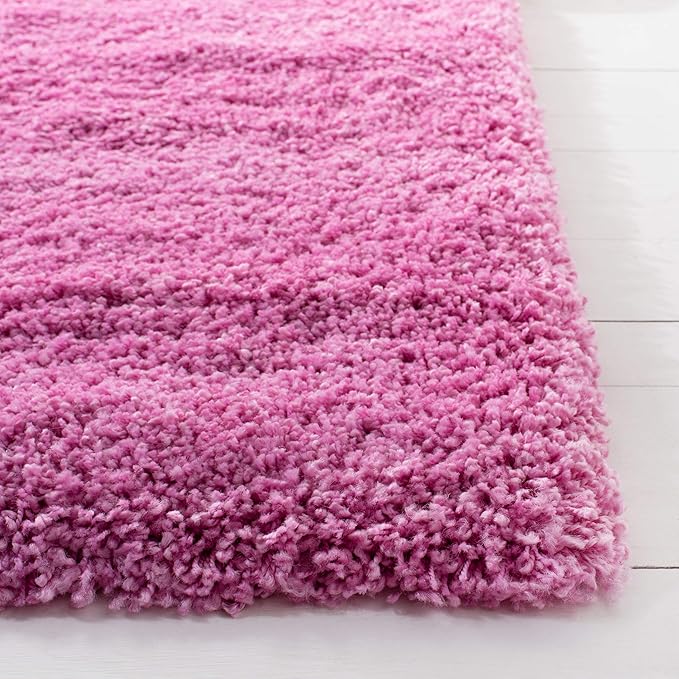 SAFAVIEH Santa Monica Shag Collection 9' x 12' Pink SGN725 Solid Non-Shedding Living Room Bedroom Dining Room Entryway Plush 2-inch Thick Area Rug