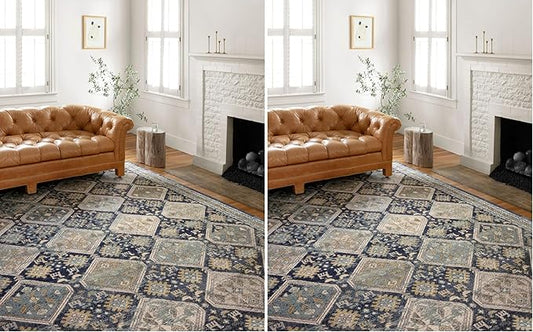 Loloi II Jocelyn Collection JOC-02 Navy/Blue 2'-3" x 4'-0" Accent Rug (Pack of 2)