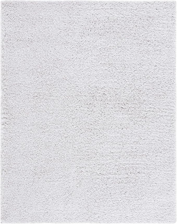 SAFAVIEH Lindsay Shag Collection Area Rug - 4' x 6', Grey, Contemporary Design, Ideal for High Traffic Areas in Living Room, Bedroom & Dining Room (LNS560F-4)