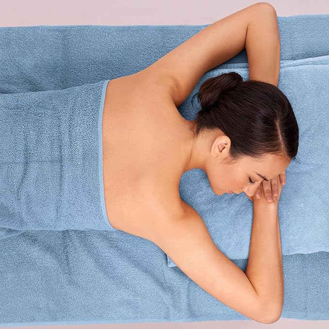 Bath Sheets – Extra Large Bathroom Sheet Set – Pack of 2 Jumbo Towels Sky Blue (71x35in) – 100% Cotton Soft Quick Dry Large Bath Towels for Adults Hotel Spa Bathroom Use