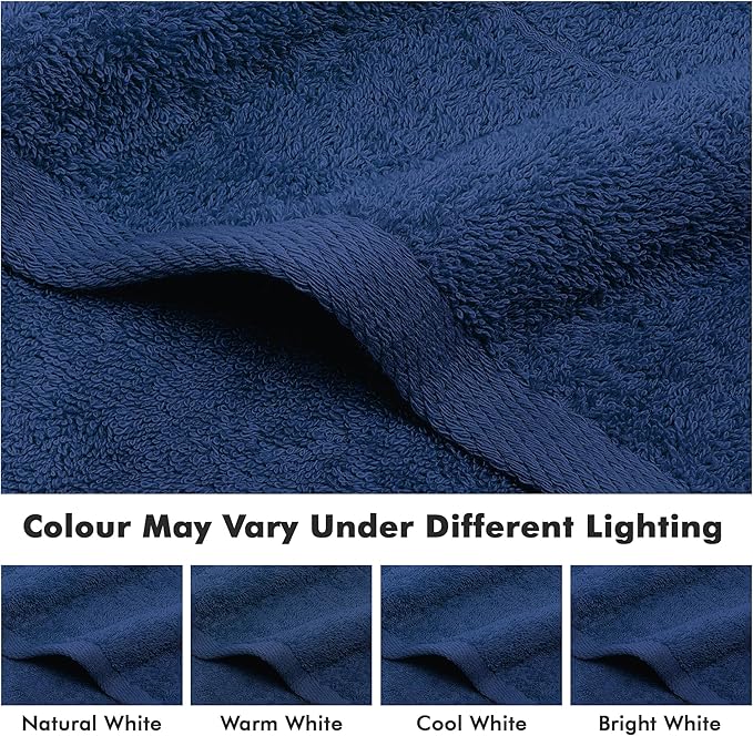 100% Cotton Hand Towels for Bathroom – Soft & Absorbent Towel Set– Pack of 6 Small Towel (34x20in) – Quick Dry Luxury Cotton Hand Towels – Royal Blue