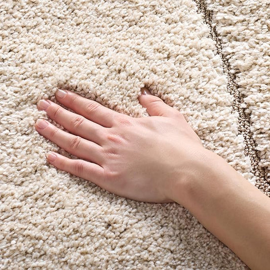 SAFAVIEH Florida Shag Collection Accent Rug - 3'3" x 5'3", Cream & Beige, Non-Shedding & Easy Care, 1.2-inch Thick Ideal for High Traffic Areas in Entryway, Living Room, Bedroom (SG472-1113)