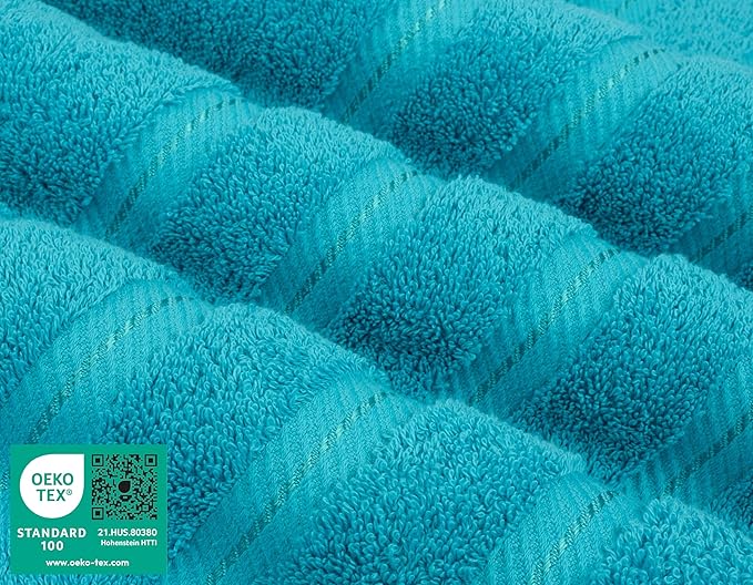 American Soft Linen 35x70 Jumbo Large Bath Towel, 600 GSM 100% Cotton Turkish Bath Sheet, Oversized Luxury Bath Towel for Bathroom Beach and Pool, Aqua Blue