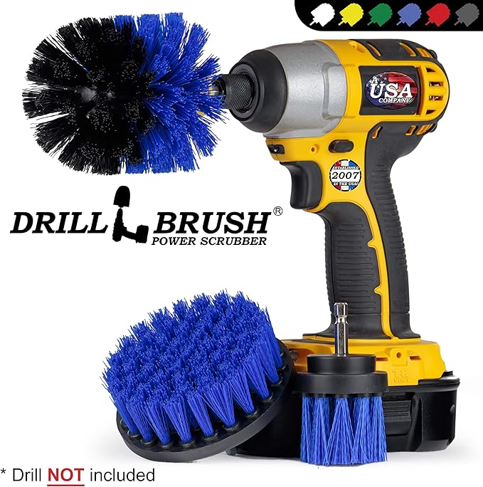 Drill Brush – Drill Brush Attachment – Drill Brush Power Scrubber – Drill Brush Set – Drill Brush Attachment for Cleaning – Drill Brush Kit – Cleaning Drill Brush – Carpet Drill Brush