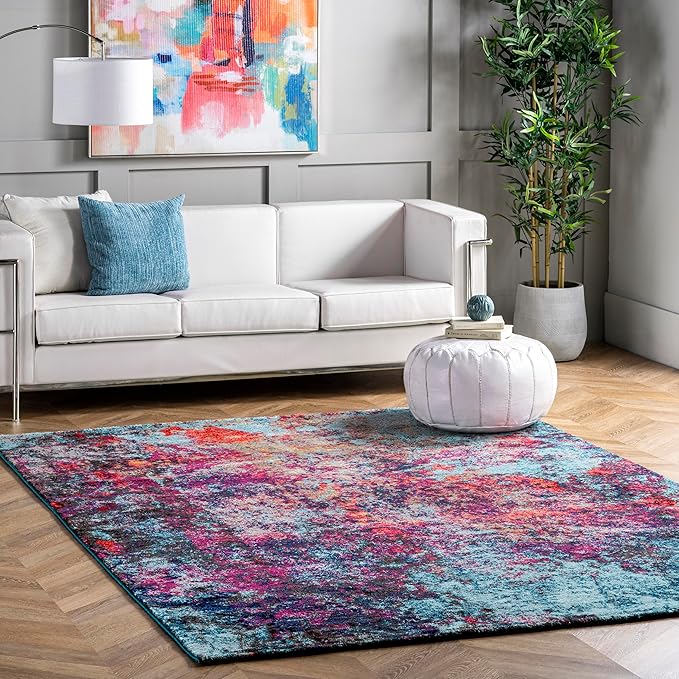 nuLOOM Reva Colorful Abstract Area Rug, 10x14, Multi