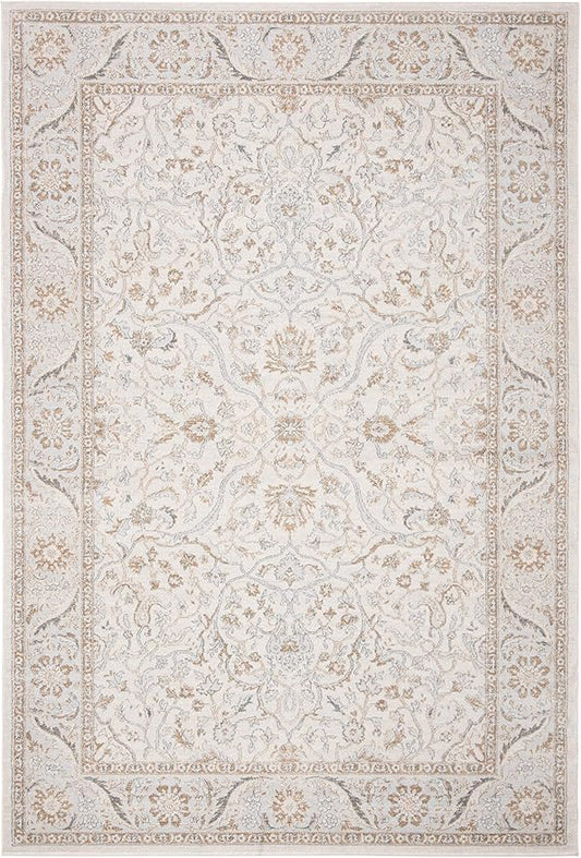 SAFAVIEH Isabella Collection Area Rug - 6' x 9', Cream & Beige, Oriental Design, Non-Shedding & Easy Care, Ideal for High Traffic Areas in Living Room, Bedroom (ISA912A)